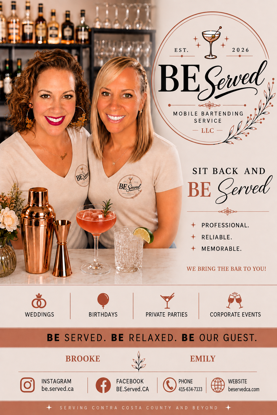 Brooke and Emily, the owners of BEserved LLC
